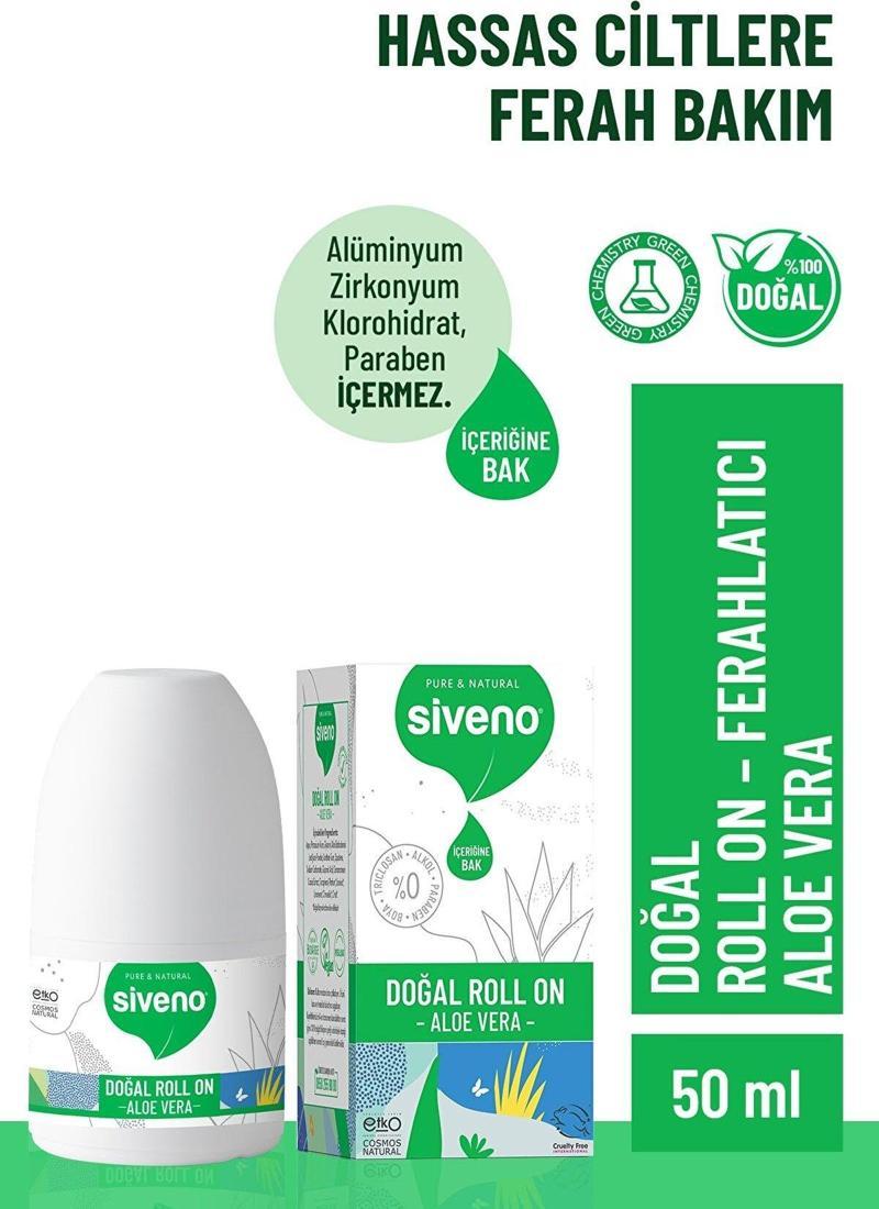 %100 Doğal Roll-On Aloe Vera Deodorant Ter Kokusu Önleyici Bitkisel Lekesiz Vegan 50 ml