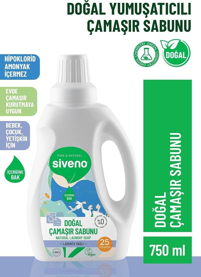 %100 Doğal Çamaşır Sabunu %100 Bitkisel Deterjan Yumuşatıcı Gerektirmez Konsantre Vegan 750 ml