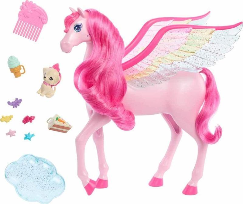 Mattel Oyuncak Barbie Sesli ve Işıklı Magic Pegasus ve Aksesuarları Hlc40
