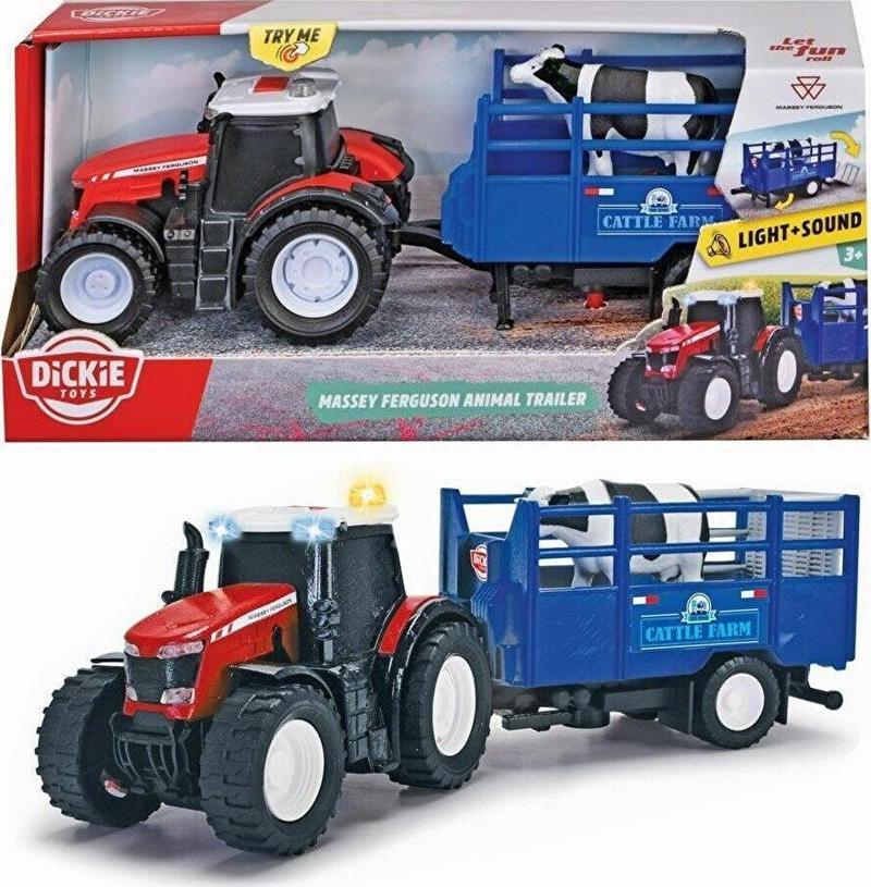 Oyuncak Dickie Massey Ferguson Animal Trailer Römorklu Traktör Smb-203734003