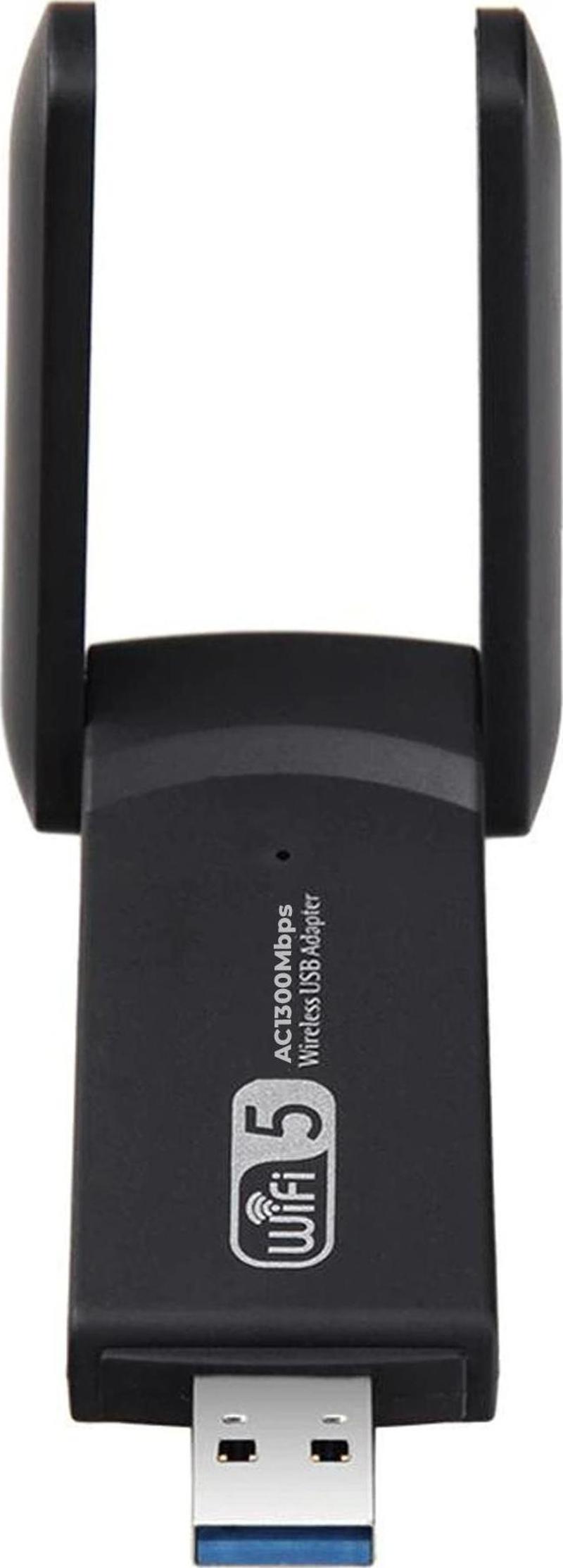 Wifi5 AC1300Mbps 2.4G+5G Wifi Dongle USB 3.0 Adaptör