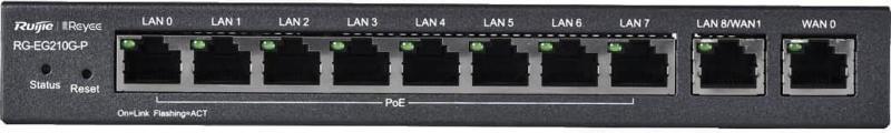 Reyee Rg-Eg210G-P 10 Portlu 8 Port Poe(70W) Yönetilebilir Poe Switch