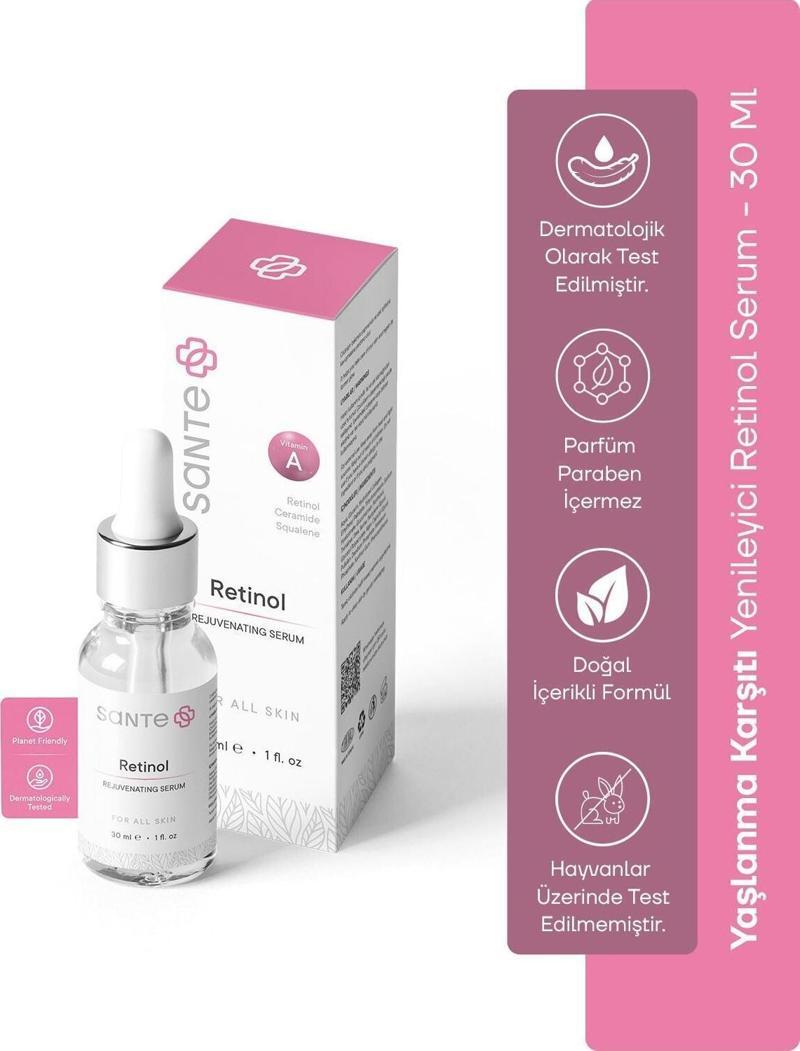 Yenileyici, Onarıcı Ve Derin Kırışıklık Retinol Serum 30 Ml (%1 Retinol Ceramide Squalene)