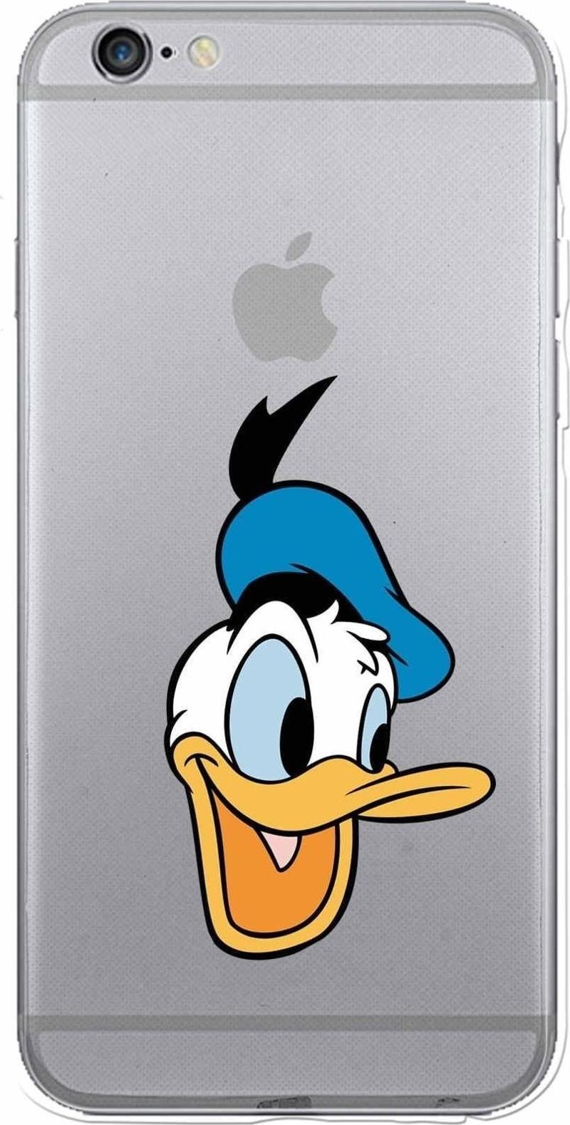 Apple Iphone 6S Plus Uyumlu Kamera Korumalı Kapak Donald Duck Tasarımlışeffaf Kılıf