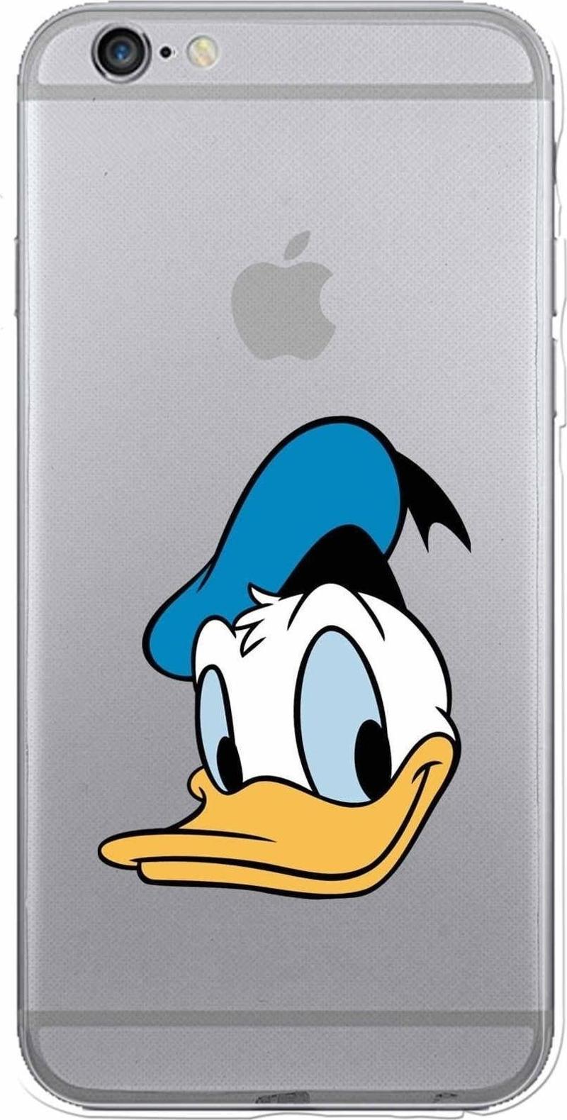 Apple Iphone 6S Plus Uyumlu Kamera Korumalı Kapak Donald Duck Tasarımlışeffaf Kılıf