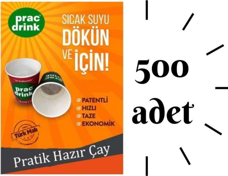 Karton Bardakta Pratik Çay 500'lü