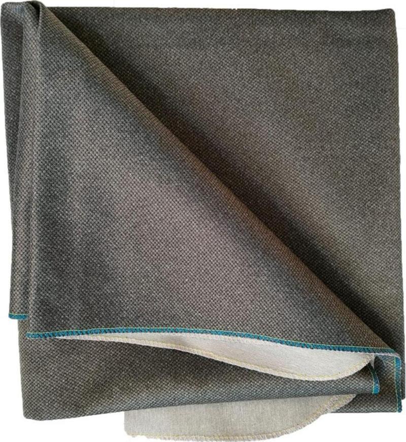 Okey Oyun Masa Örtüsü Flok 140 x 140 cm Açık Gri