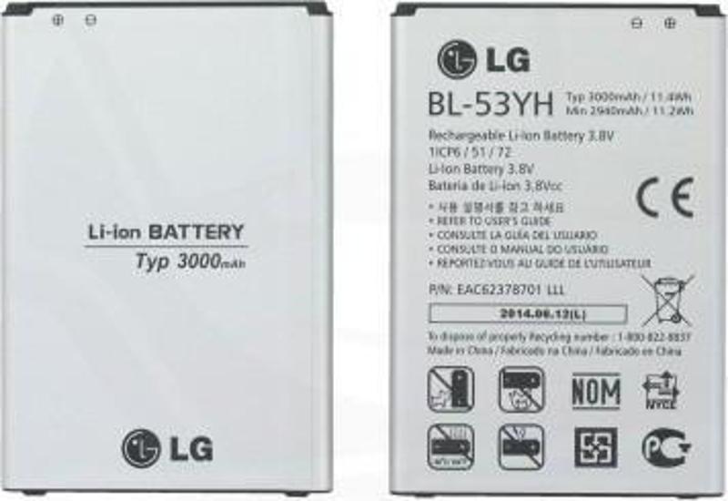 Casecrown Lg G3 Batarya Pil 3000 Mah BL-53YH