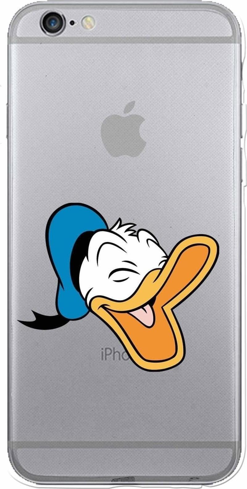 Apple Iphone 6S Plus Uyumlu Kamera Korumalı Kapak Donald Duck Tasarımlışeffaf Kılıf