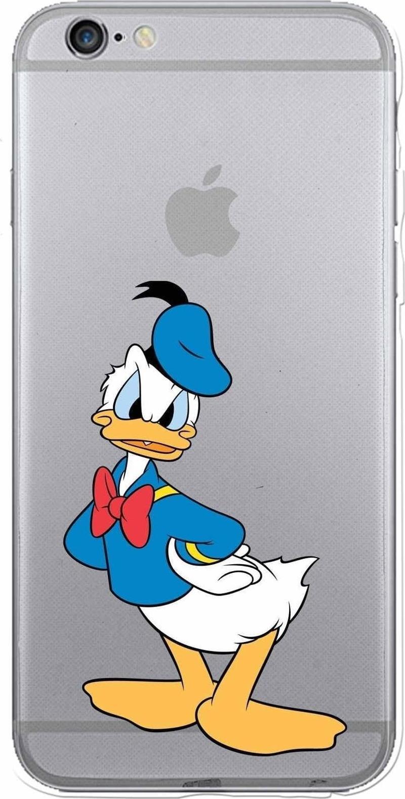 Apple Iphone 6S Plus Uyumlu Kamera Korumalı Kapak Donald Duck Tasarımlışeffaf Kılıf