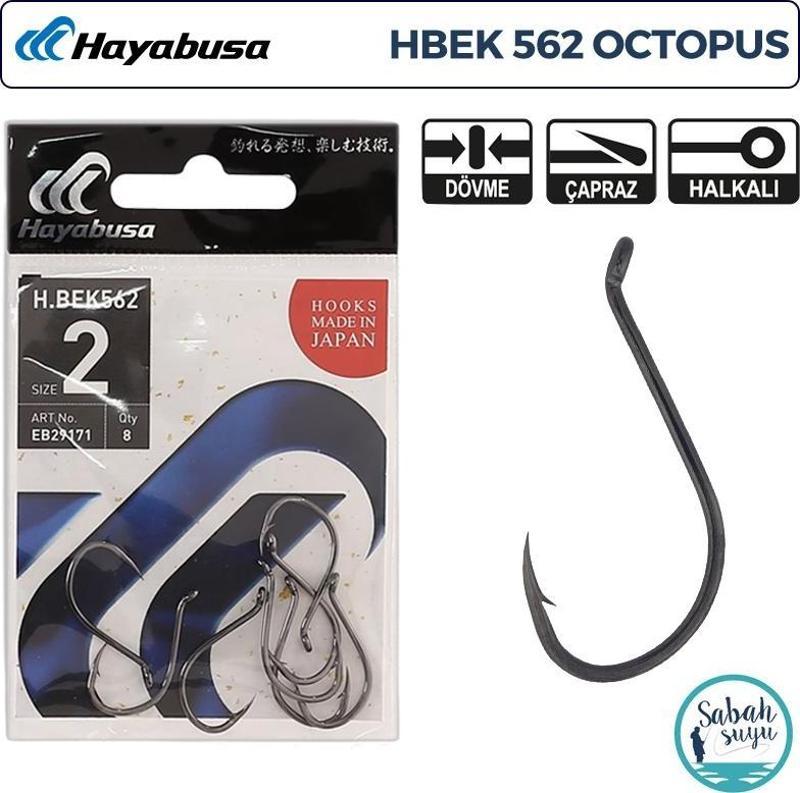 HBEK 562 Octopus Delikli İğne Siyah #2 (8 Adet)