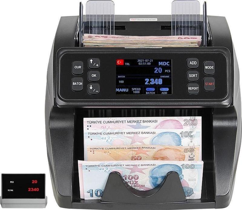 GB9500 Pro Mix Karışık Para Sayma Makinesi ve Sahte Yakalama - TL, Euro, Usd