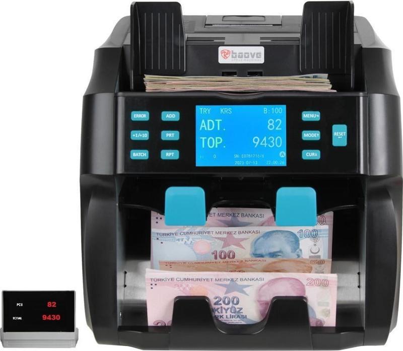 GB9000 Pro Mix Çift Katlı Karışık Para Sayma Makinesi ve Sahte Yakalama - Printer - Müşteri Ekranı