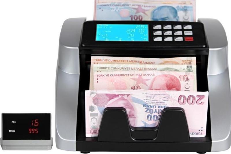 GB7100S Karışık Para Sayma Makinesi ve Sahte Yakalama -TL-Euro-Usd - Türkçe Sesli Uyarı