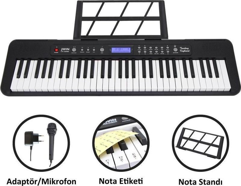 CTK-3000 BK 61 Tuş Hassasiyetli Org (5 Oktav)