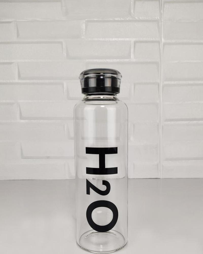 H2o 500 ML Borosilikat Cam Matara Siyah - H2O81460 C1-1-18