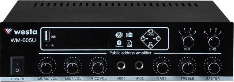 WM-605U 100 W Trafolu 2 Kanallı Oto Amplifikatör