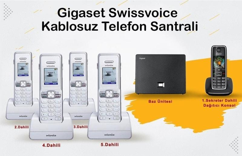 Gigaset C530 5 Dahili Telsiz Kablosuz Telefon Santrali