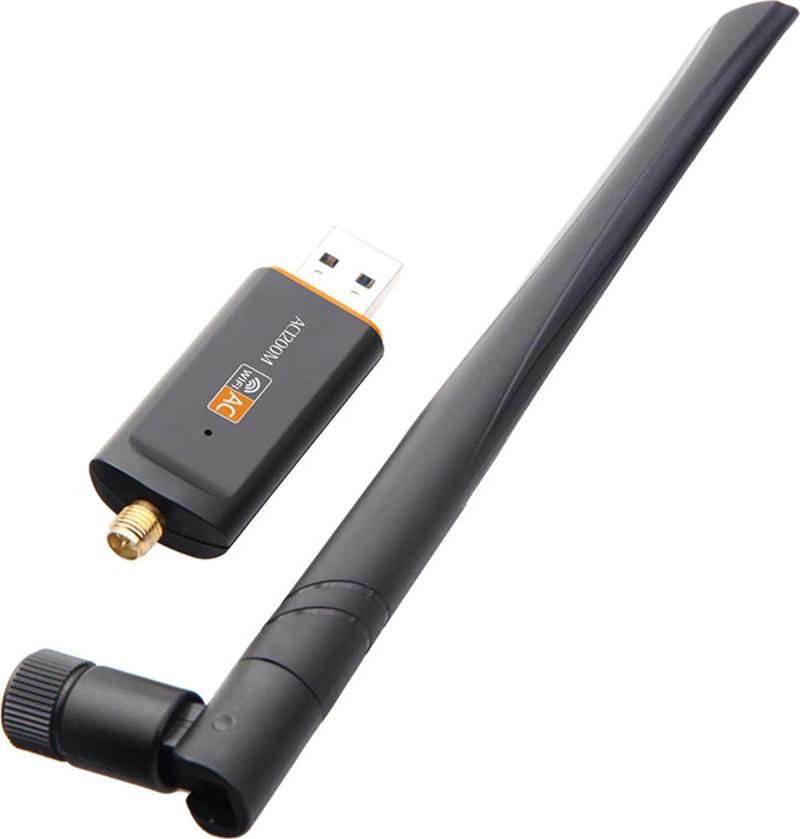 5Dbi Dual Band 2.4G+5G USB Wifi Adaptör Dongle AC 1200Mbps