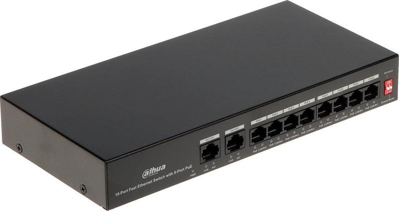 PFS3010-8ET-65 8 port Poe Yönetilemez Switch