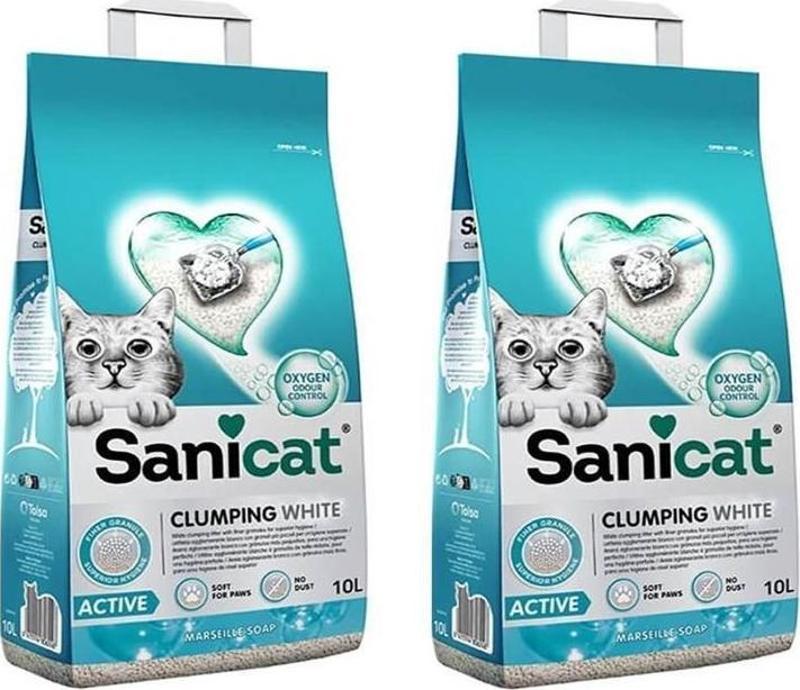 Active Marsilya Sabunu Kokulu Topaklanan Kedi Kumu 10 Litre*2 Adet