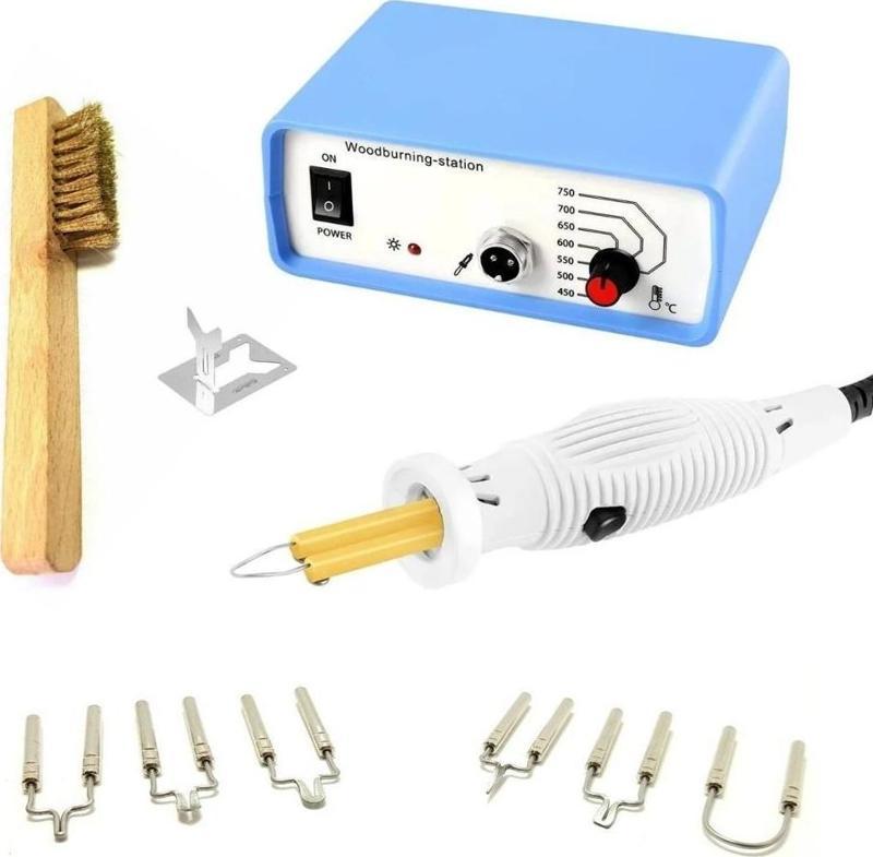 PM-15903 Isı Ayarlı Ahşap Yakma Makinası +6Uçlu Set+Tel Fırça