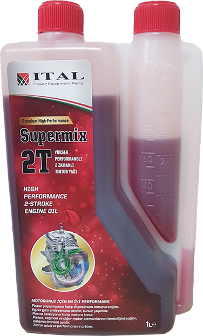 Motor Yağı Süpermix 2 Zamanlı 1 Litre Ölçekli