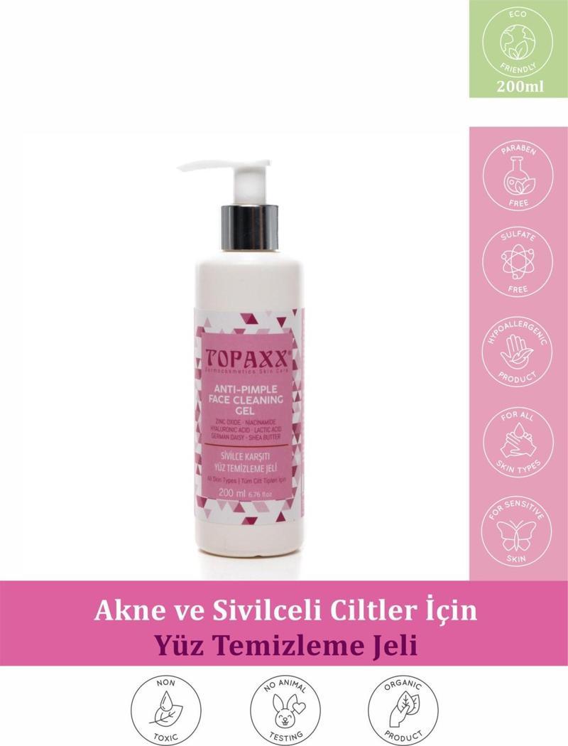 Sivilce Akne Ve Siyah Nokta Karşıtı Yağlı Ve Karma Ciltler İçin Gözenek Azaltıcı Yıkama Jeli 200 ml