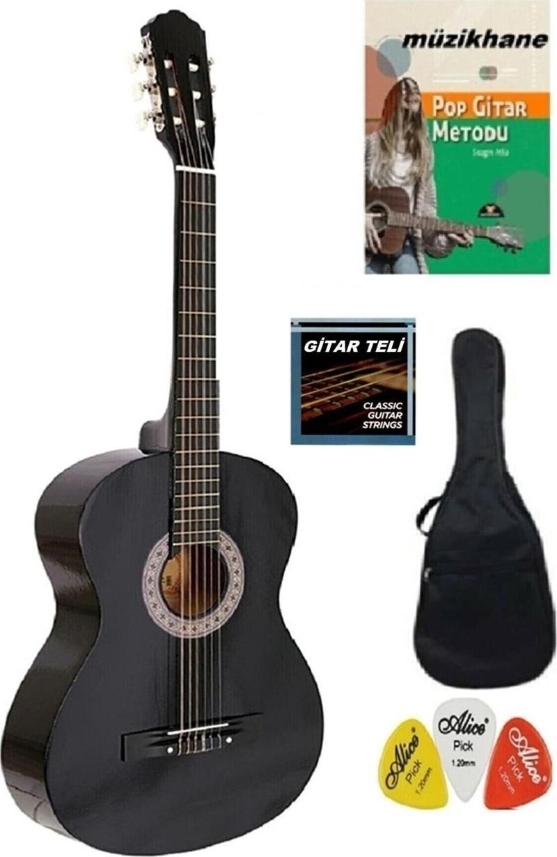 4/4 Tamboy Klasik Gitar ,kılıf, Metot, Yedek Takım Tel, Pena-bk-