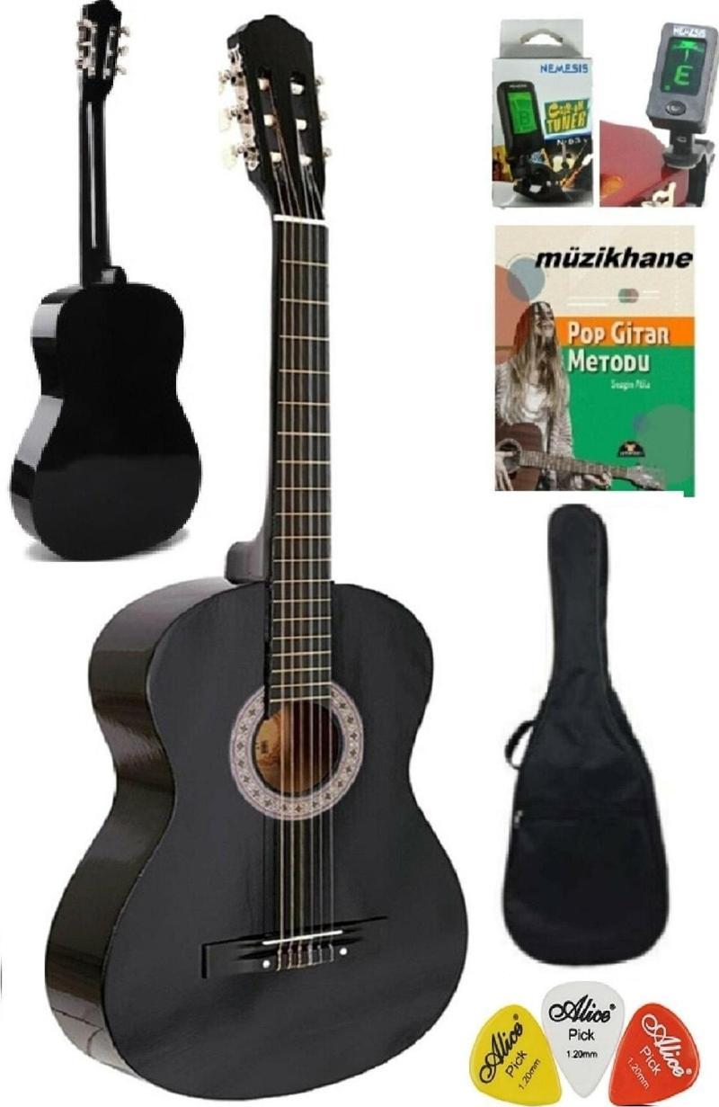 Klasik Gitar 4/4 Tamboy ( Gitar + Akort Cihazı + Metot + Kılıf + Pena)