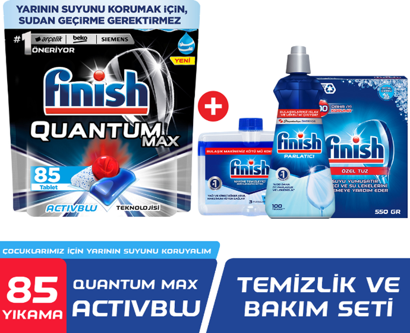 Quantum Max 85'li Bulaşık Kapsülü + Temizlik ve Bakım Seti