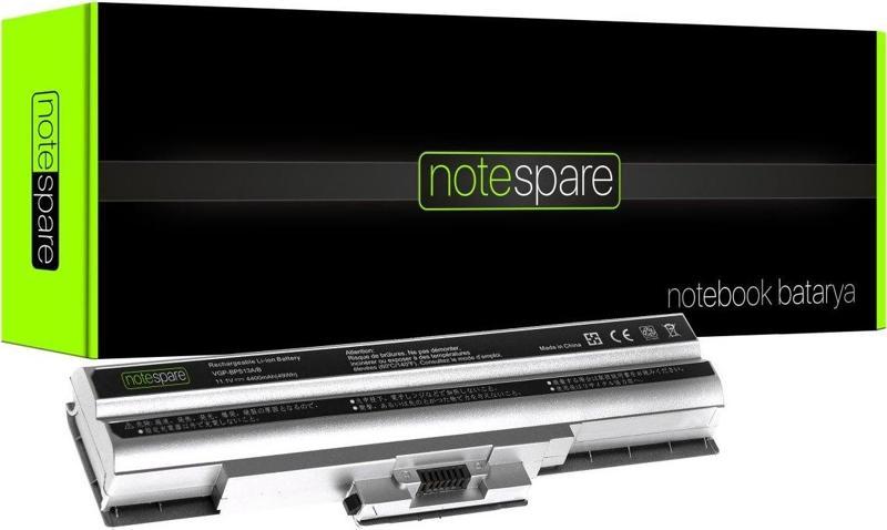 Sony Vaio VPCF12F4E, VPCF12M0E, VPCF12M1E Uyumlu Notebook Batarya Pil Gümüş Gri