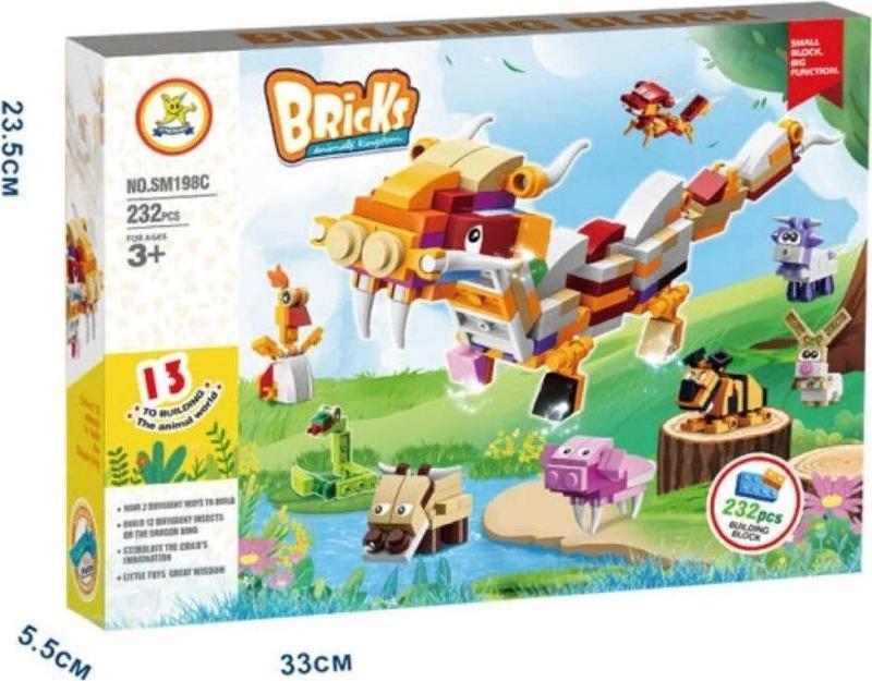 Oyuncak Lego Hayvanlar 232 Parça KZL-SM198C