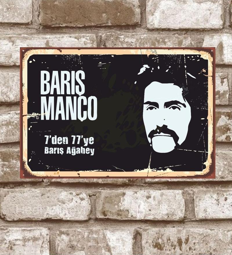 Metal Barış Manço 7den 77 Ye Retro Poster (29x19)