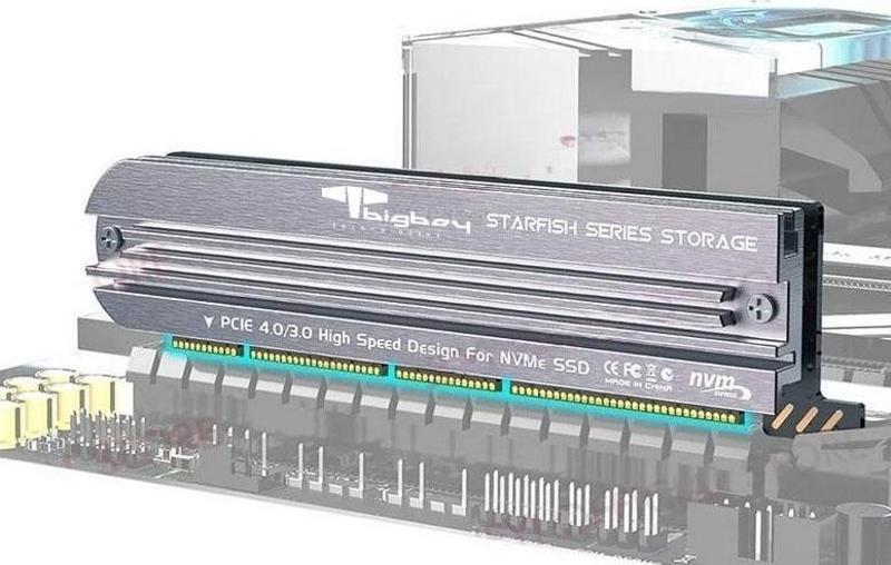 PCIe 4.0 x4 M.2 x16 Soğutuculu 1xNVMe Çevirici Ünite