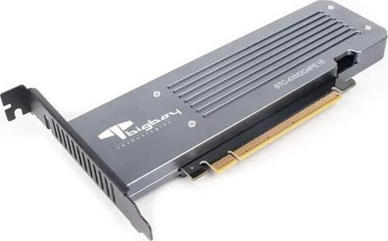 PCIe 4.0 x4 M.2 x16 Soğutuculu 4xNVMe Çevirici Ünite