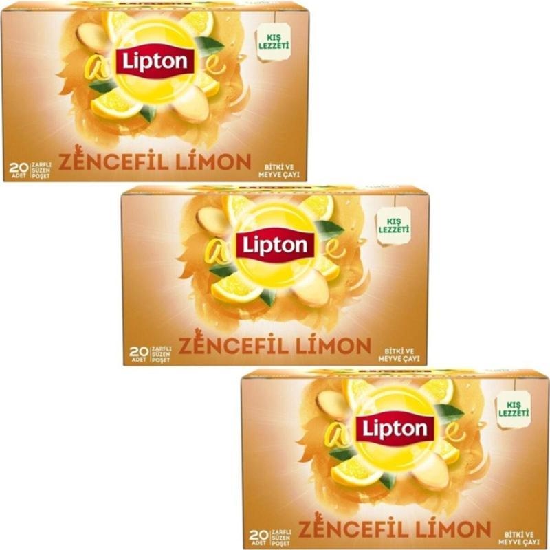 Zencefil Limon Çayı 20 Adet X 2 Gr 3 Lü Set