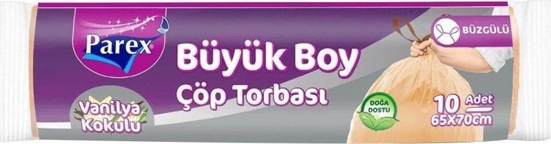 Büzgülü Vanilya Kokulu 10 Adet Büyük Boy Çöp Torbası