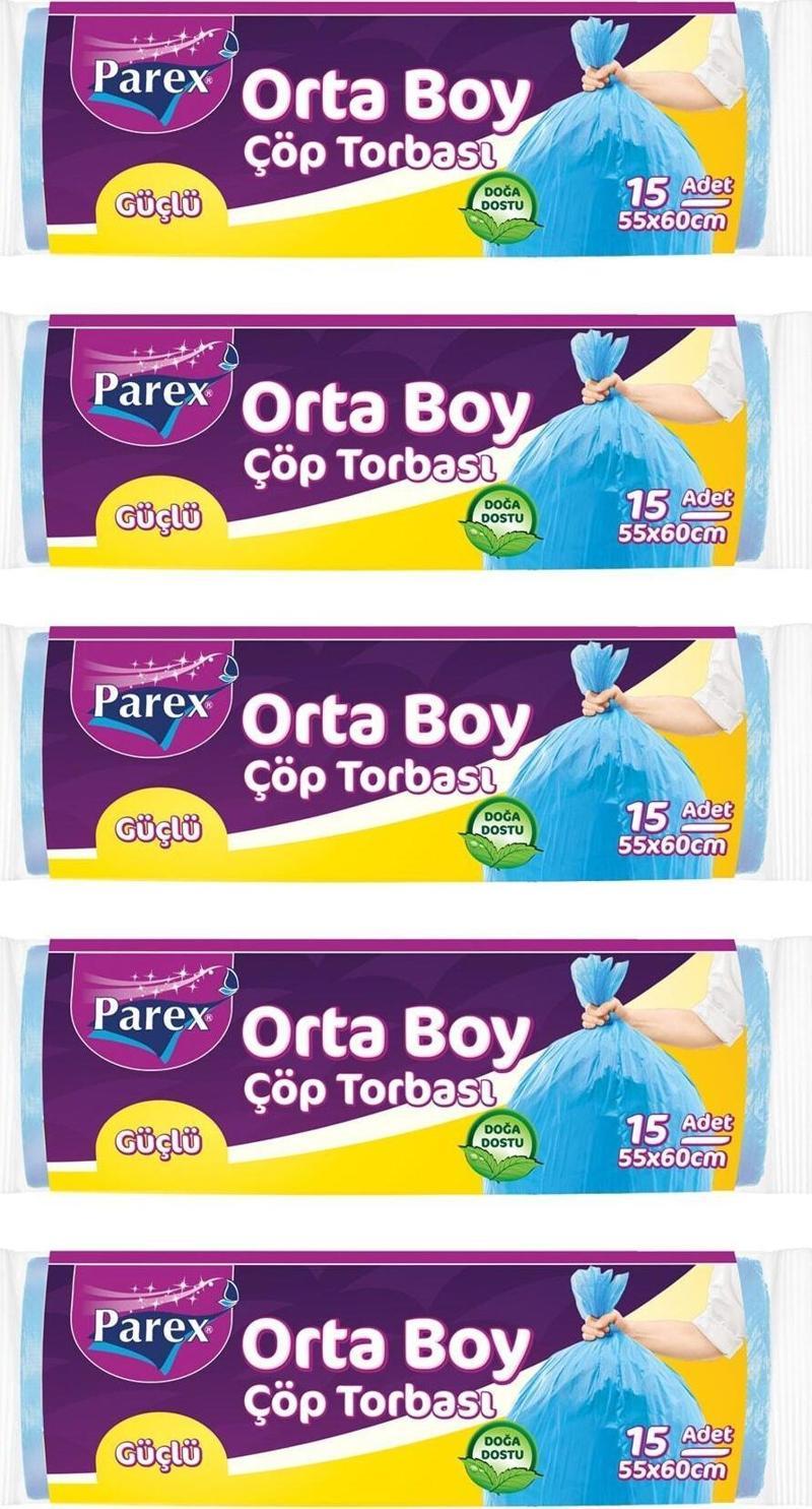 Orta Boy Güçlü Çöp Torbası 5' Li Paket