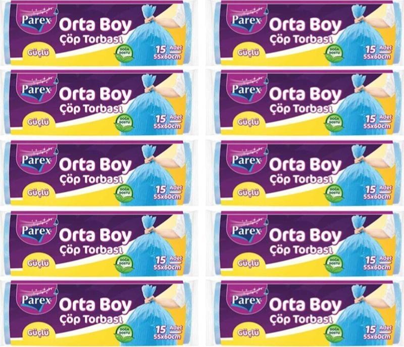 Güçlü Çöp Torbası Orta Boy 10'lu Paket