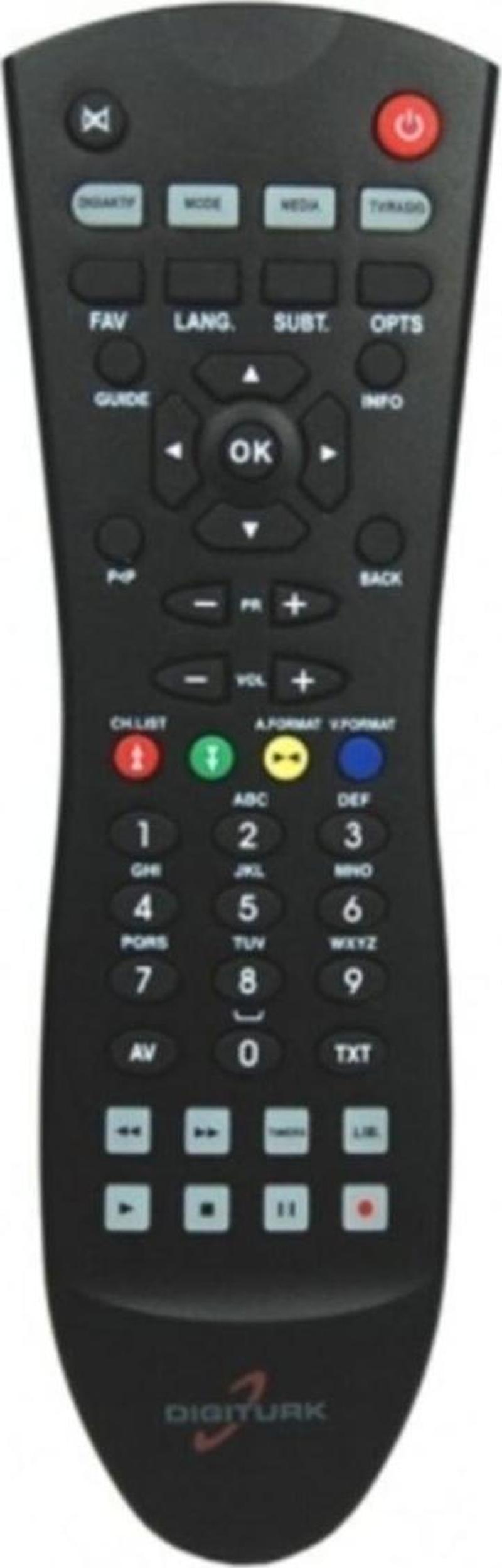 Dcr Dt 8001 - Dt 8002 Model Vestel Dıgıturk Uydu Alıcıları Kumanda 8002