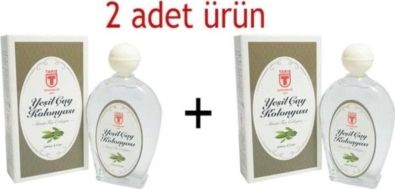 2'li Yeşil Çay Kolonyası-200 Ml Cam Şişe