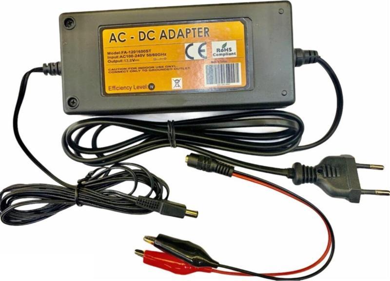 12 Volt Aküler Şarz Adaptörü 3.5 Amper Kuru Tip Akü Şarj Şarz Cihazı Extra Maşalı Timsah Kablo