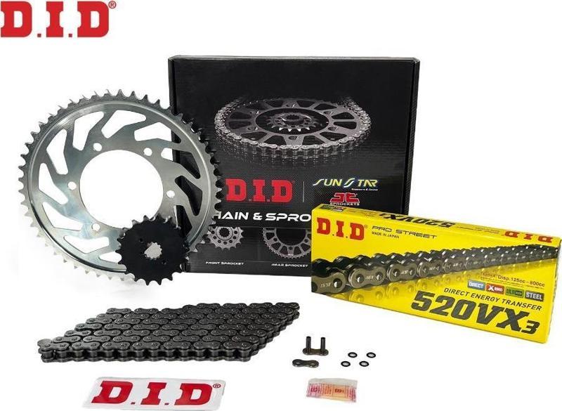 -Jt 2014-2017 Honda CBR 250 R Uyumlu Zincir Dişli Set Çelik Renk