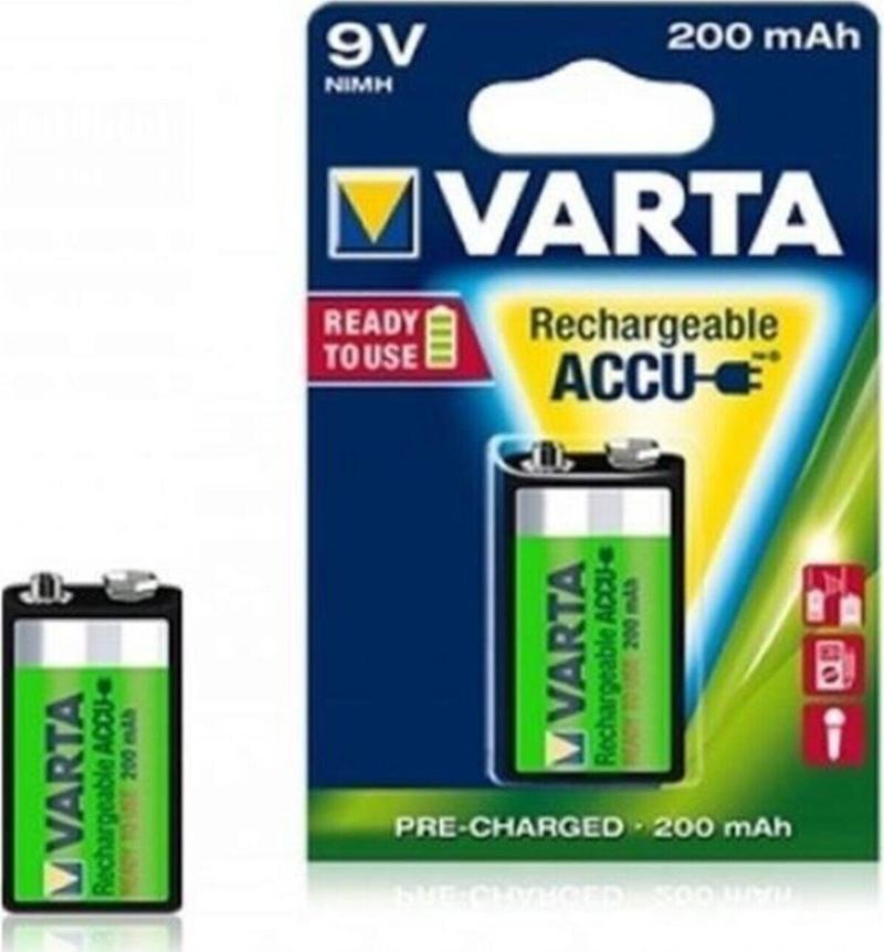 9 Volt 200mah Şarj Edilebilir 9 Volt Kare Pil Alman Malı