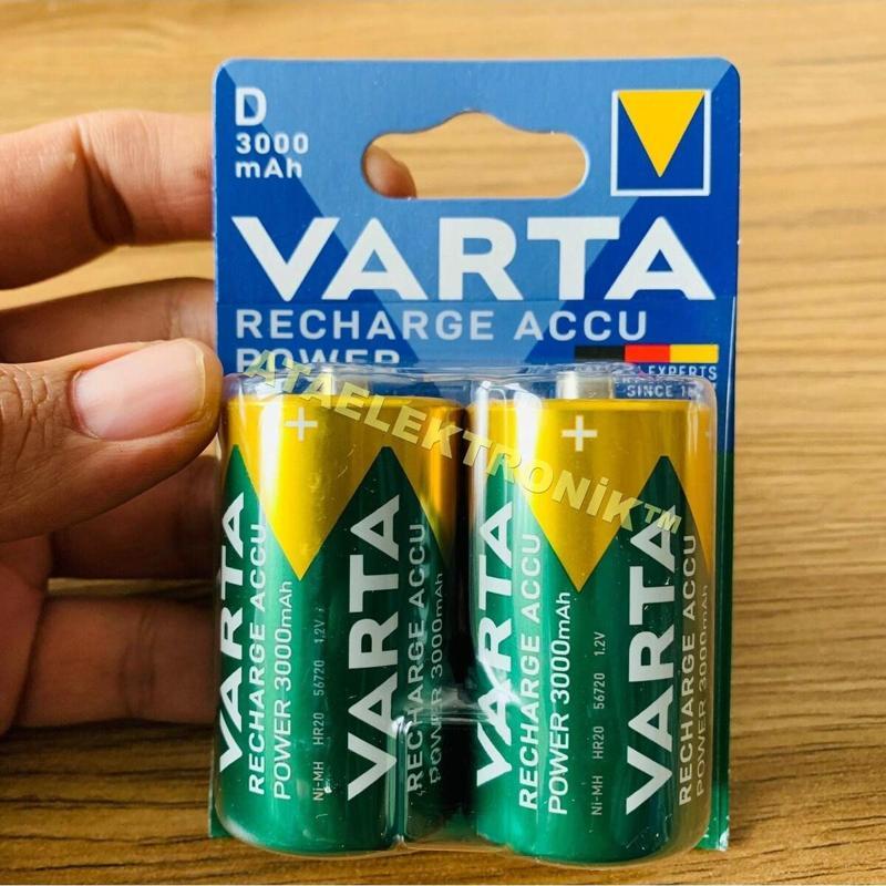 Ata Elektronik D BÜYÜK BOY KALIN TOMBUL 3000mAH Büyük Boy 2li Paket Şarjlı Pil D Boy 3000 mAh