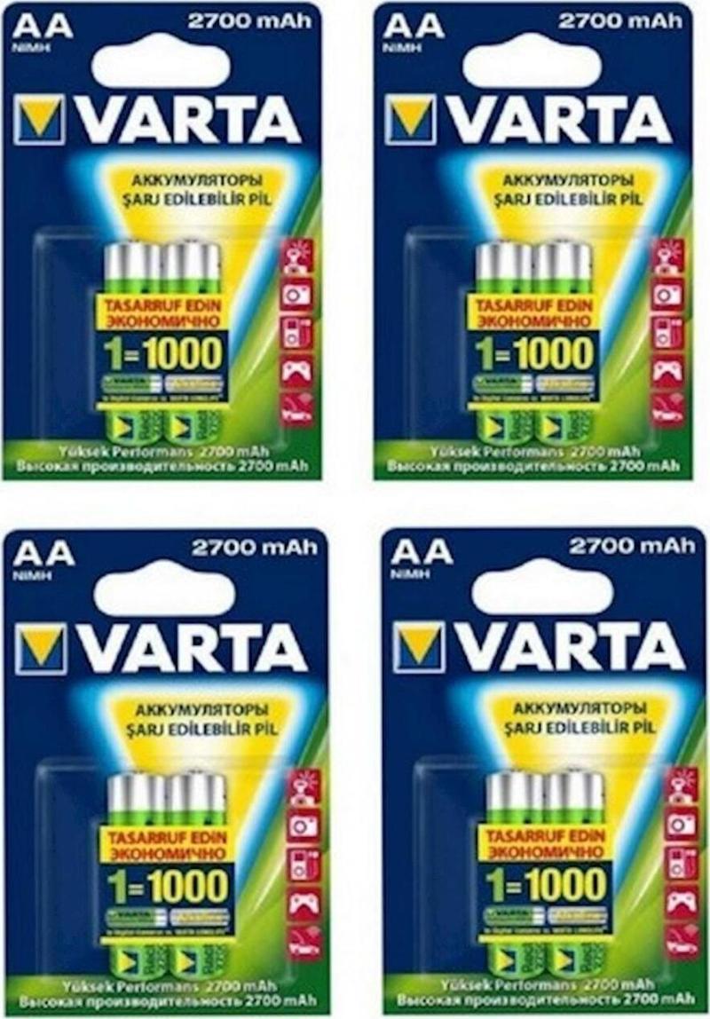 2700 Mah Aa Şarjlı Pil (8 Adet)