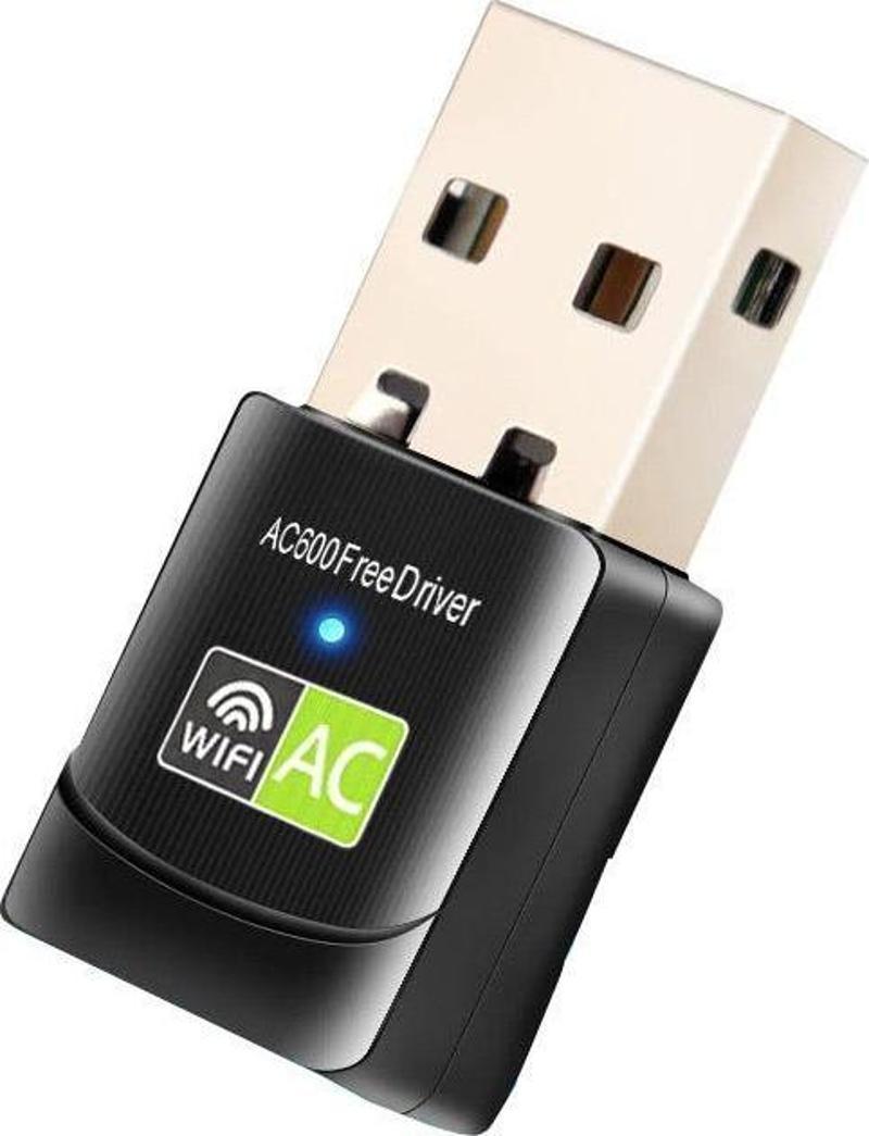 600 Mbps USB Mini Wifi Adaptörü RTL811 5GHz Kablosuz Alıcı