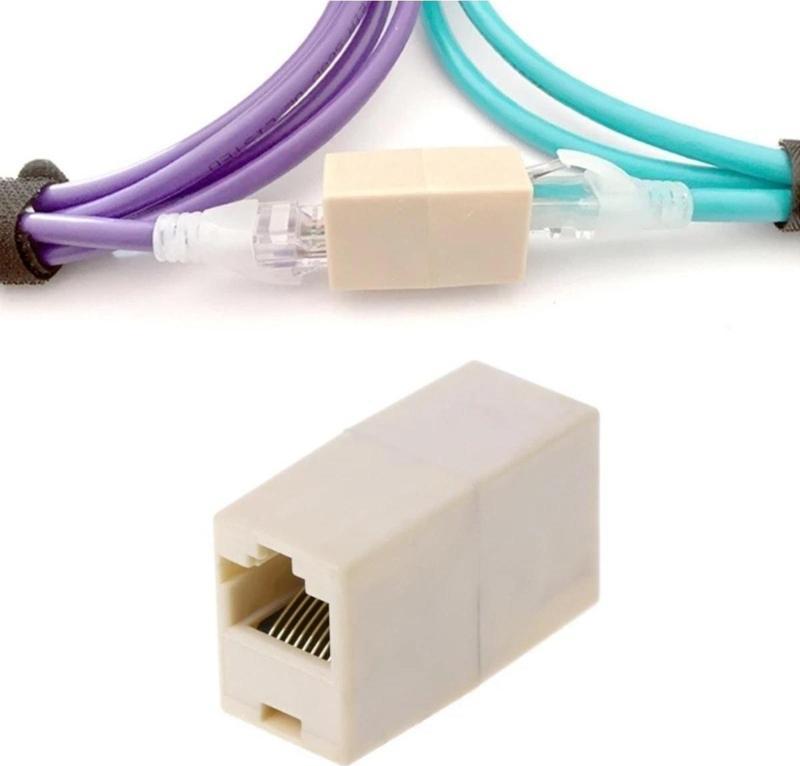 Ethernet Kablo Uzatma Aparatı Jack Cat5 Cat6 Birleştirici Internet Birleştirici Kablo Ara Rj45 Jak