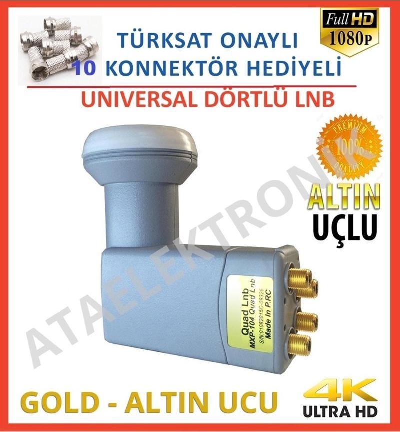 4 Çıkış Dört Çıkışlı Hd 3d 4k Lnb Lenebe 10 Adet Jak